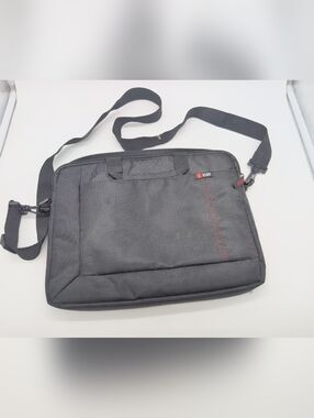 Icon Black Crossbody Notebook Messenger Bag 11x12 In
